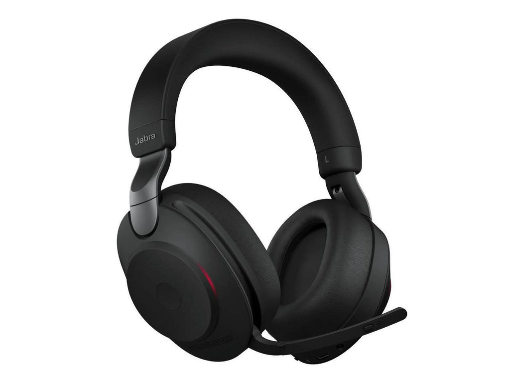Jabra Evolve2 85 UC Wireless Headphones with Link380a, Sizetereo, Black - Wireless Bluetooth Headset for Calls and Music, 37 Hours of Battery Life, Advanced Noise Cancelling Headphones