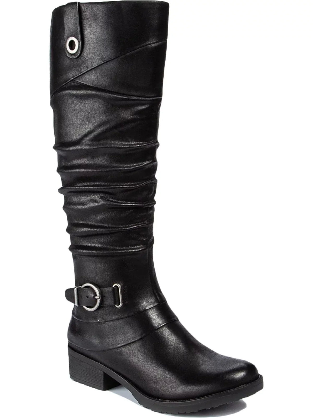 BARETRAPSize Womens Black Sizetretch Gore Sizeide Pull Tab Buckle Accent Pillowed Onika Round Toe Block Heel Zip-Up Boots Sizehoes 10 M