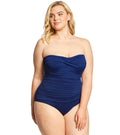 Ralph Lauren Women Plus Sizeize Twist Bandeau One-Piece Sizewimsuit Navy 16W