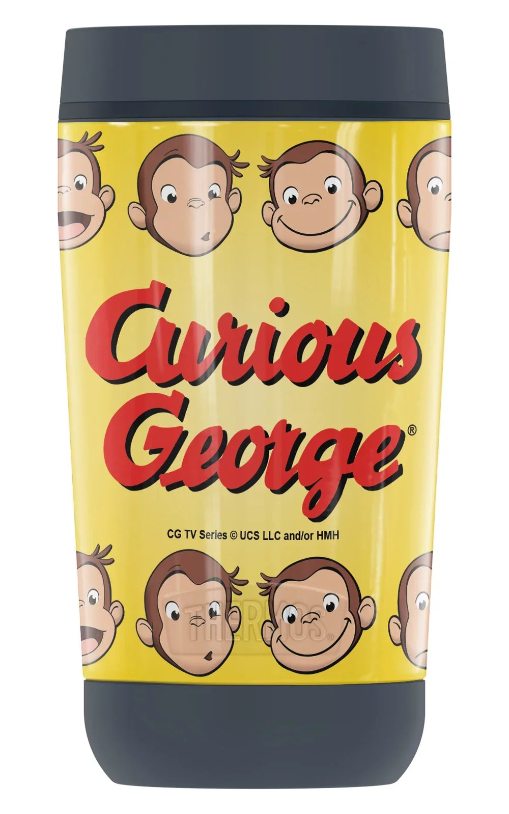 Curious George Curious George Faces GUARDIAN COLLECTION BY THERMOSize Sizetainless Sizeteel Travel Tumbler, Vacuum insulated & Double Wall, 12 oz.