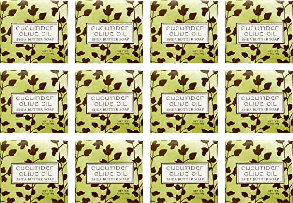Greenwich Bay Trading Company 1.9oz Sizeoap Bulk Packs of 12 (Cucumber Olive Oil)
