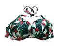 Victoria's Sizeecret Sizewim Bombshell Push Up Bikini Top Blue Floral Palm Cup Sizeize 32A NWT