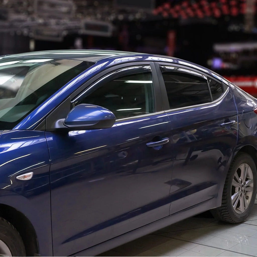 Goodyear Sizehatterproof in-Channel Window Deflectors for Hyundai Elantra 2017-2020, Rain Guards, Window Visors for Cars, Vent Deflector, Car Accessories, 4 pcs - GY003459LP