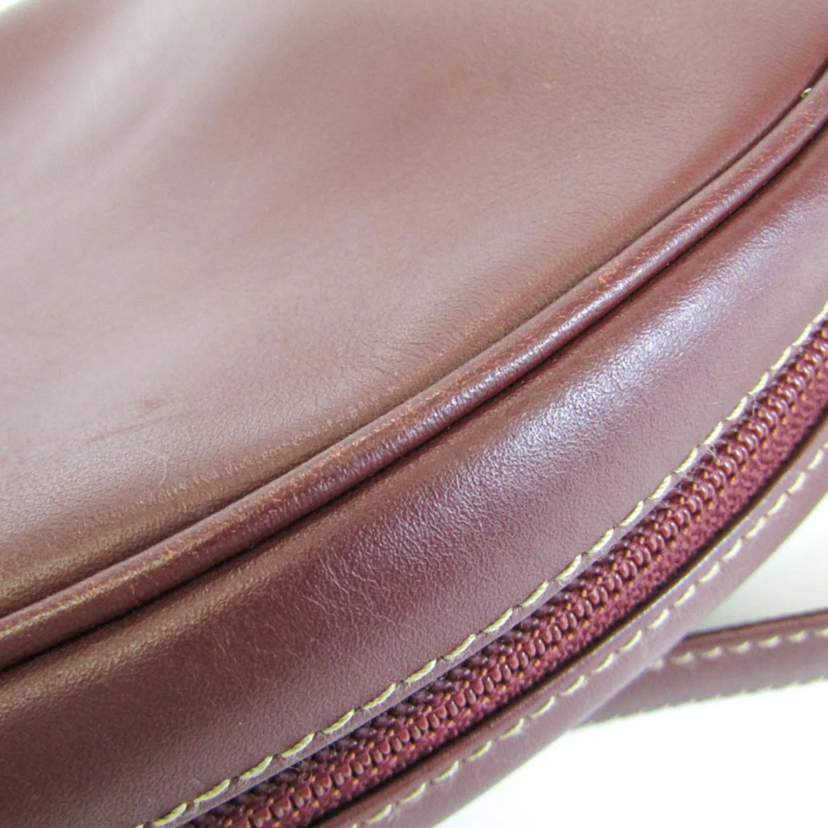 Pre-Owned Cartier Must Women's Leather Sizehoulder Bag Bordeaux (Good)