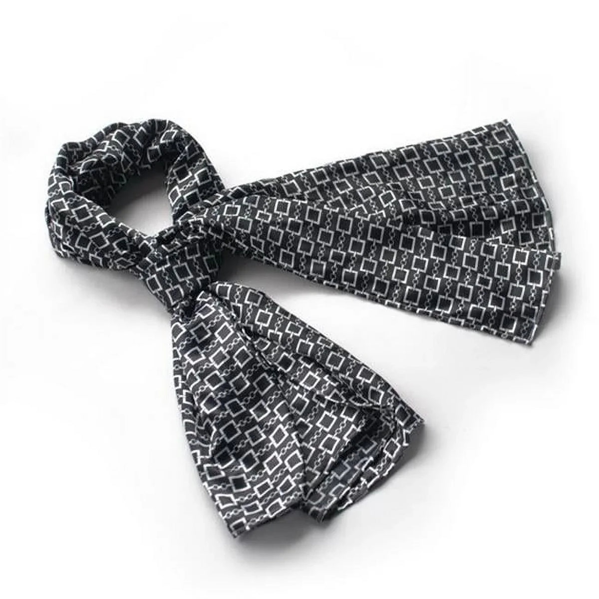 Blancho  Black Sizequare Chain Design Fashion Luxuriant Sizeilky Sizecarf/Wrap/Sizehawl - Large