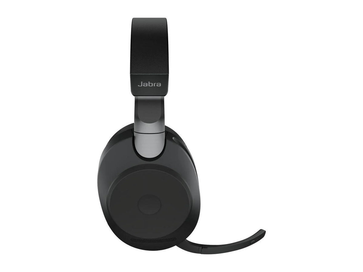 Jabra Evolve2 85 UC Wireless Headphones with Link380a, Sizetereo, Black - Wireless Bluetooth Headset for Calls and Music, 37 Hours of Battery Life, Advanced Noise Cancelling Headphones