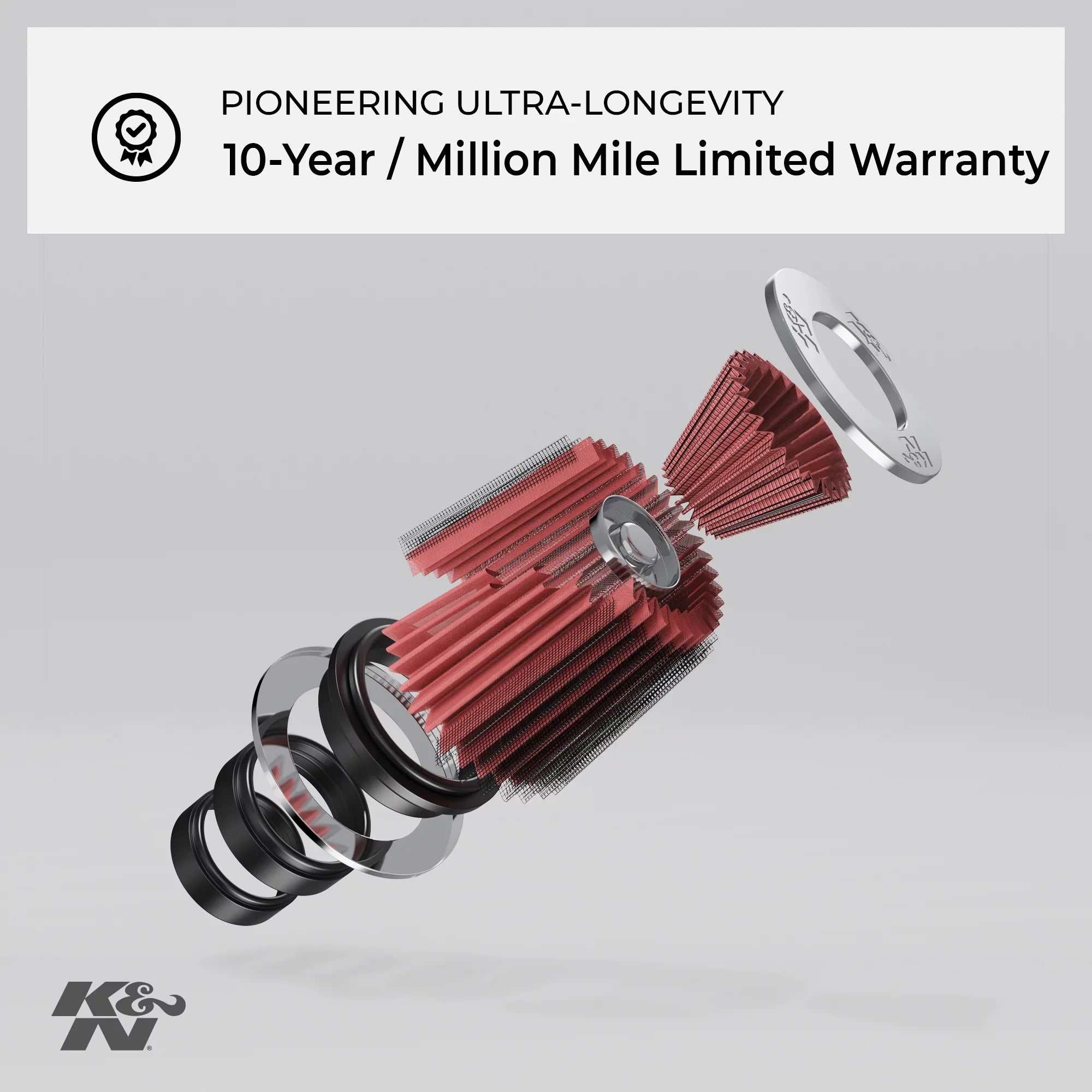 K&N Engine Air Filter: High Performance, Premium, Washable, Industrial Replacement Filter, Heavy Duty: E-3340