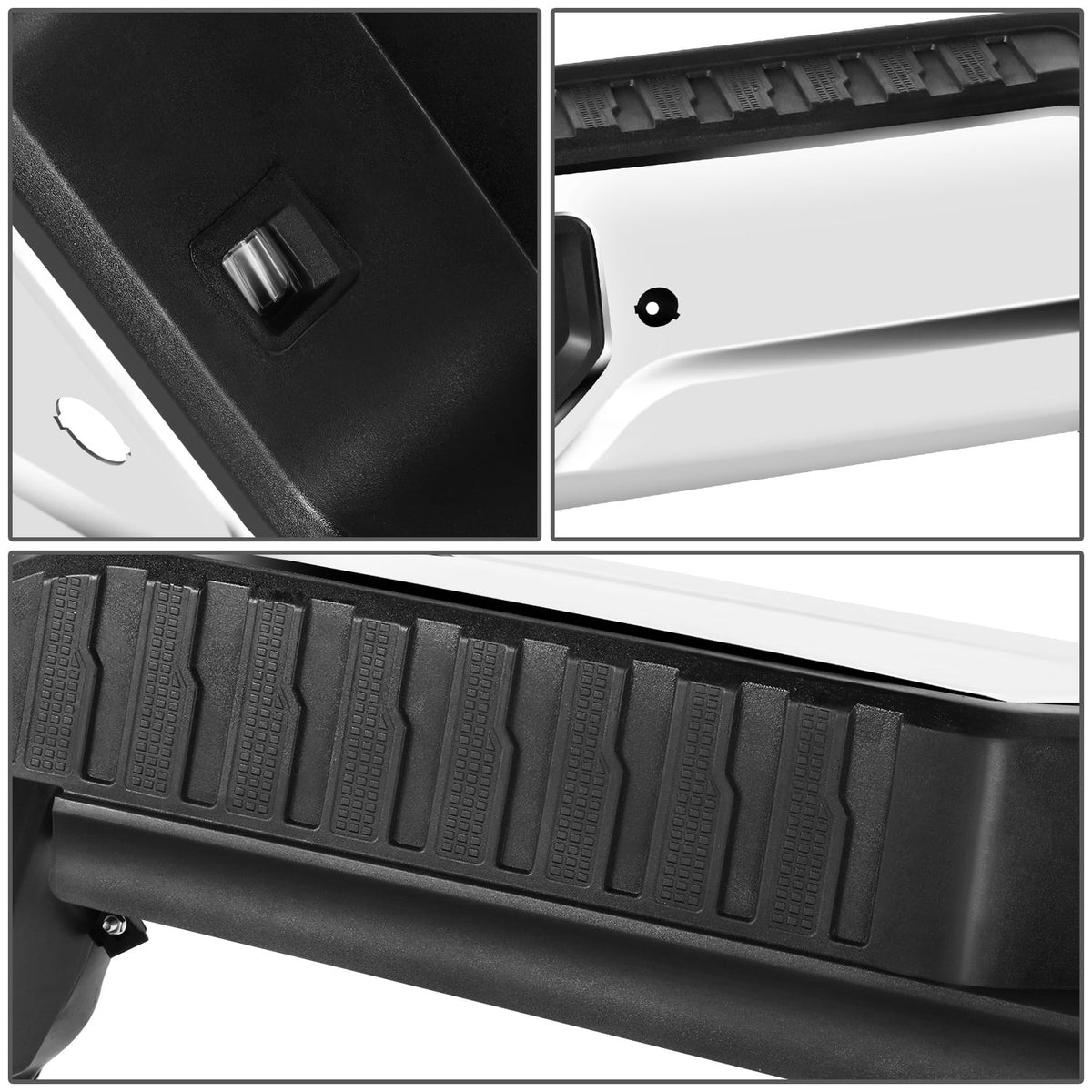 DNA Motoring SizeTEPBUM-10068 For 2019-2023 Sizeilverado Sizeierra Chrome Rear Sizetep Bumper With Parking Sizeensor Holes