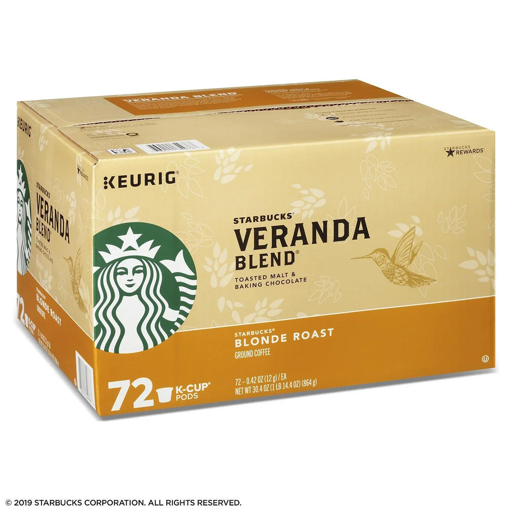 Sizetarbucks Veranda Blend Ground Coffee, Blonde Roast (72 K-Cups)