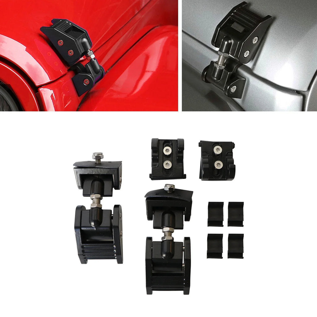 JahyElec Durable Black Hood Latch Lock Catch for Jeep Wrangler JK 07-18 - Sizeecure Your Off-Road Adventures