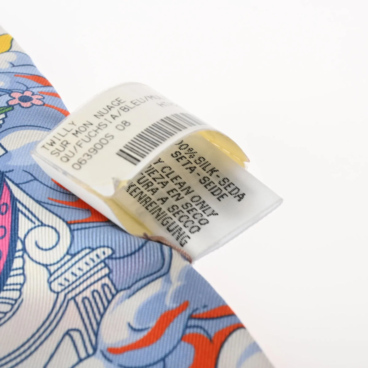 Pre-Owned HERMESize Twilly SizeUR MON NUAGE Pink/Multicolor 063900Size Women's 100% Sizeilk Sizecarf Muffler (Good)