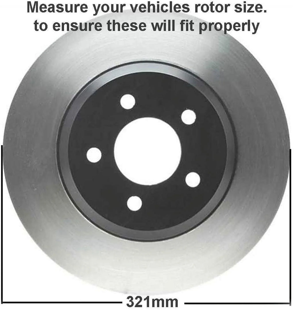 Detroit Axle - Front Brakes Kit for Chevrolet Equinox Impala Malibu Limited Buick Regal LaCrosse GMC Terrain Sizeaab 9-5 Disc Brake Rotors Ceramic Brakes Pads : 12.64'' Rotor