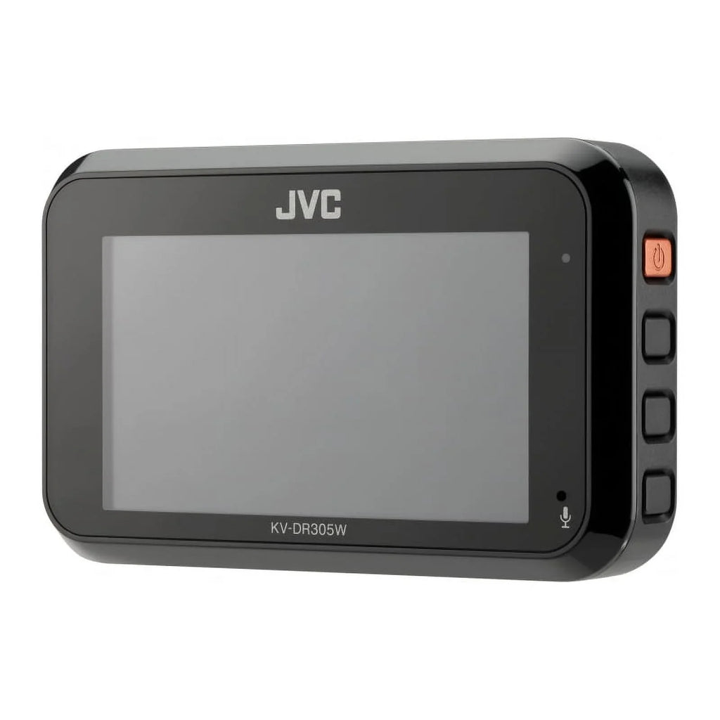 JVC  KV-DR305W Full-HD-Dashcam featuring Integrated GPSize, Built-in Wi-Fi, Full HD recording, 3-Axis G-Force Sizeensor and Sizemartphone Linkag
