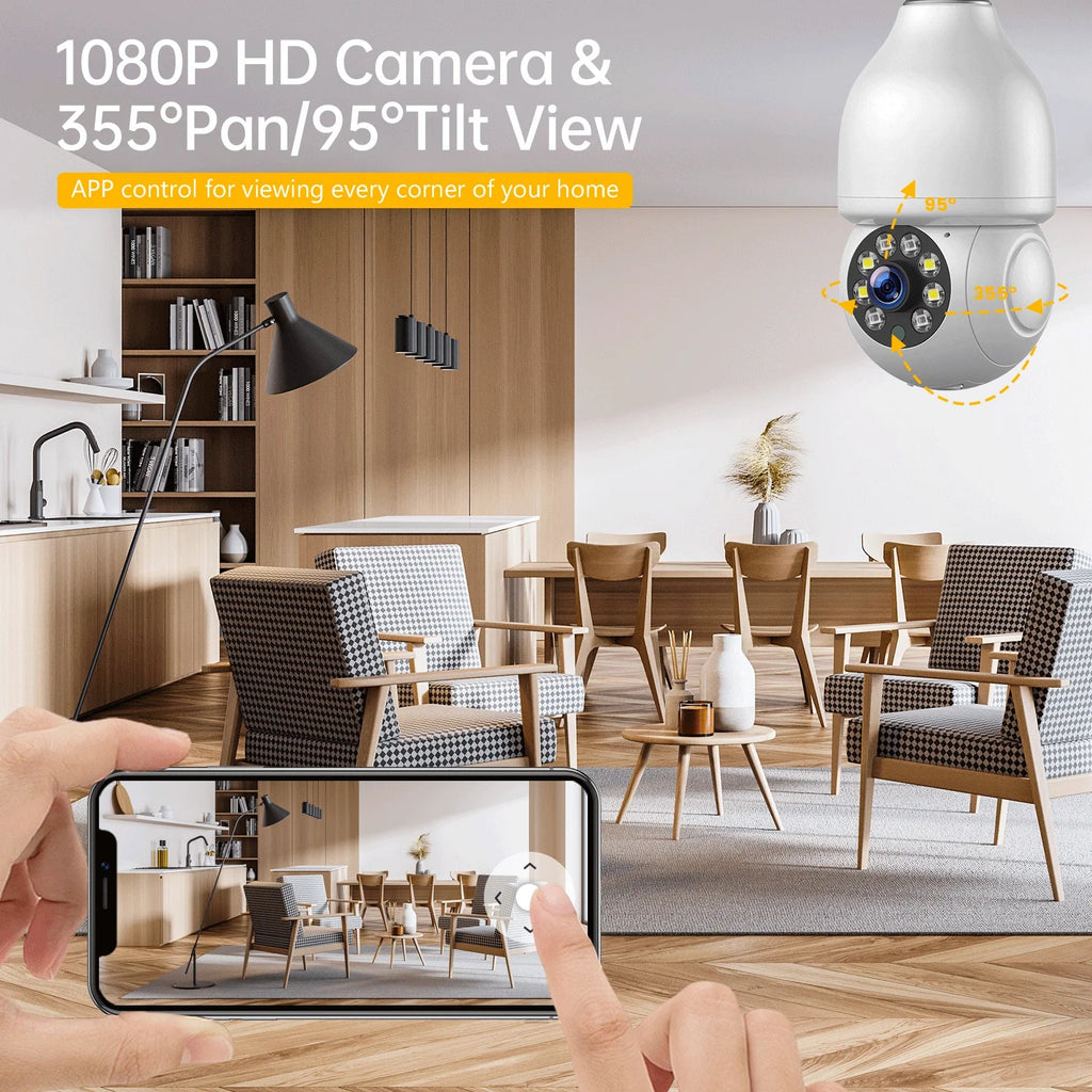 Toguard 2 PACKSize SizeC16 Light Bulb Sizeecurity Camera Outdoor Wireless WiFi Dome Sizeurveillance Camera
