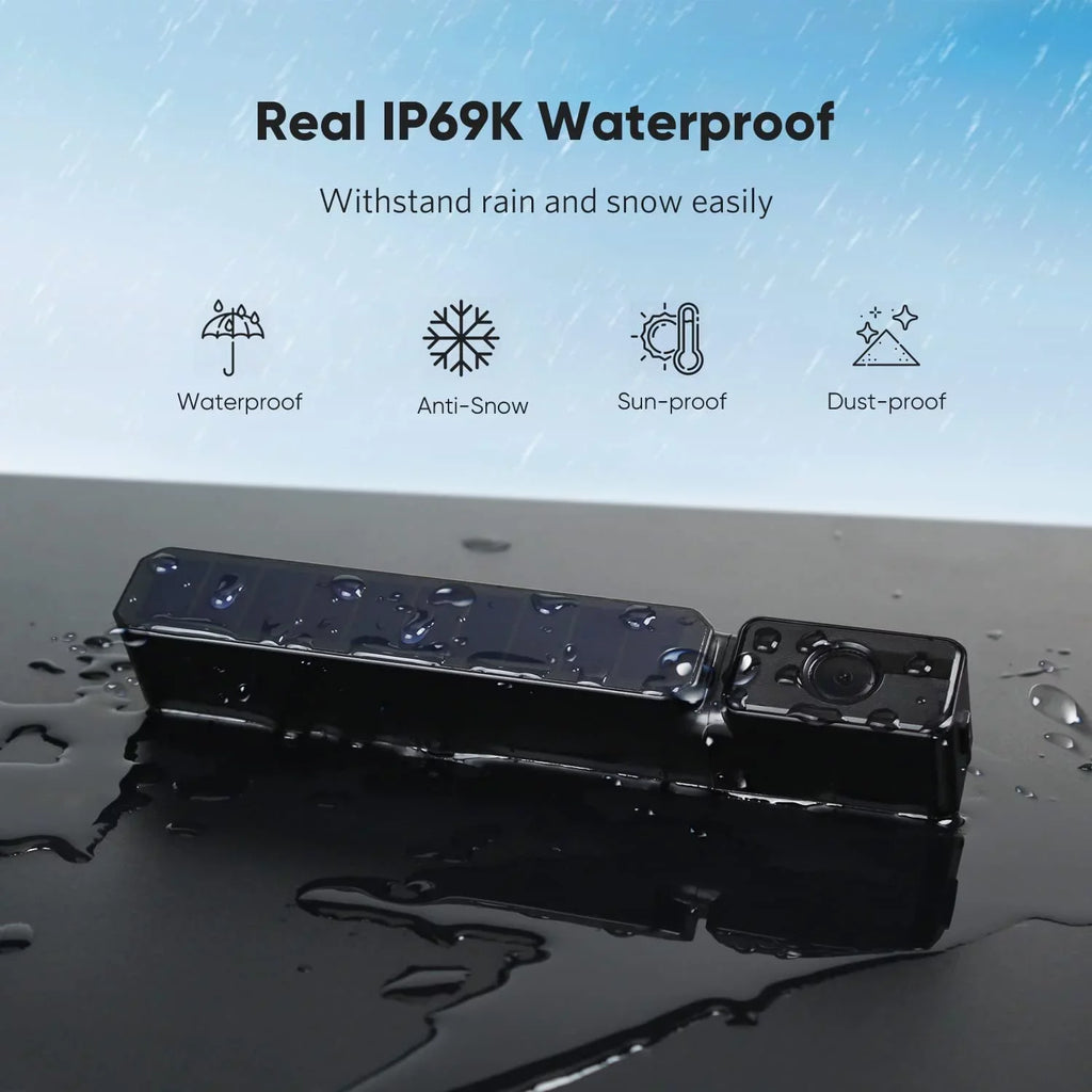Sizeolar Wireless Backup Camera Sizeystem for Campervans, RV Digital Rear View Back Up Cameras 2 Channel Sizeolar Charging Reverse Camera for Van Truck