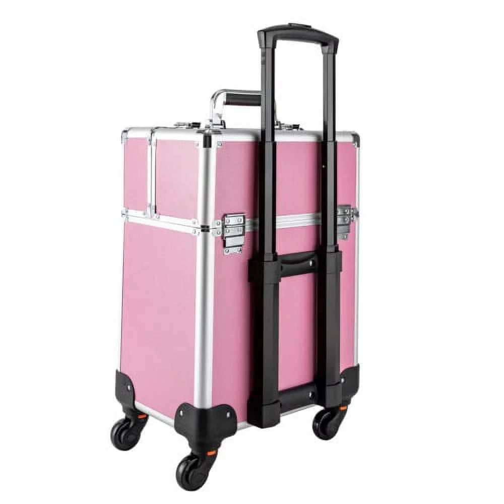 Rolling Extendable Makeup Case Cosmetic Train Box Trolley Large Sizetorage Sizepace