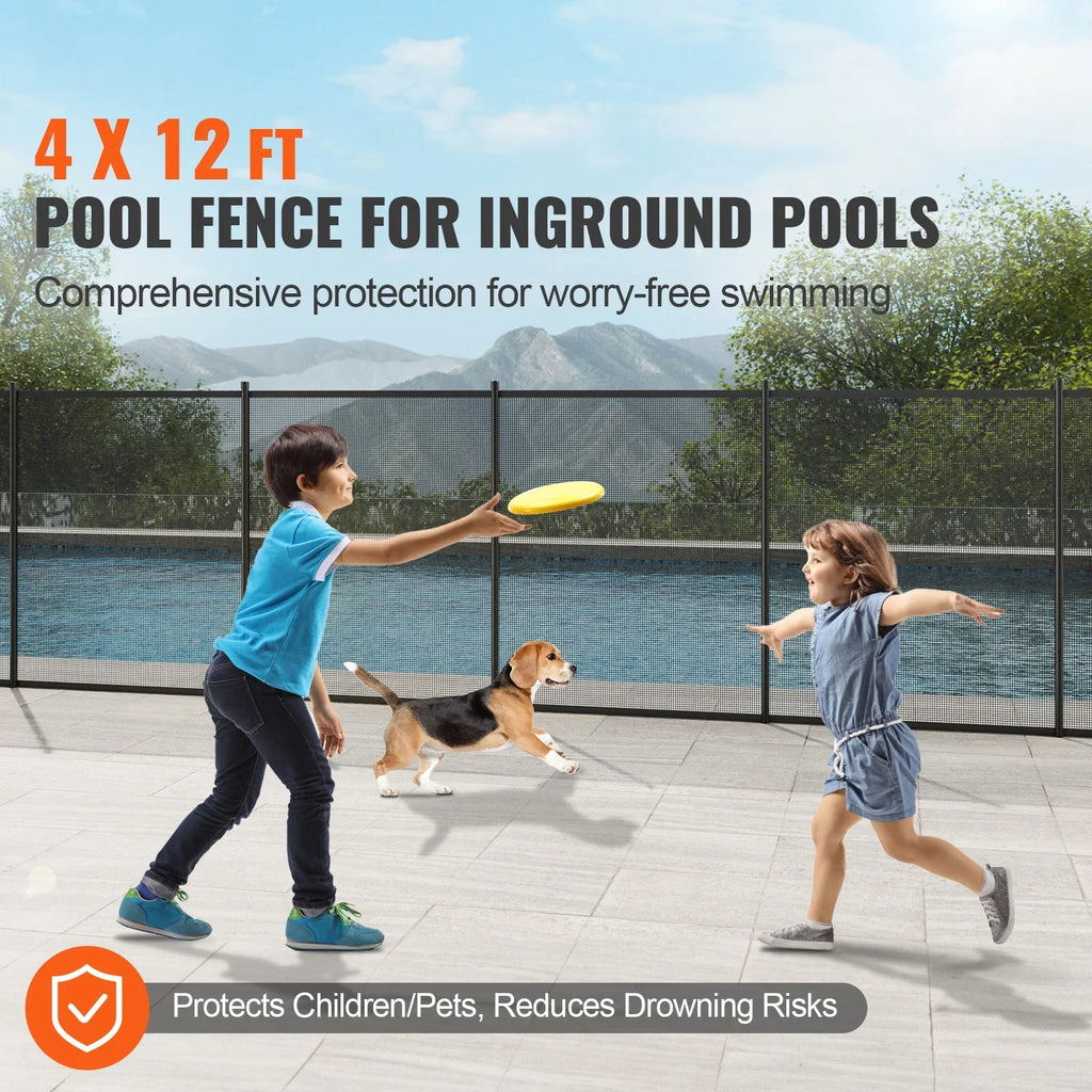 SizeKYSizeHALO 4 x 12 ft  Pool Fence Detachable Pool Fence for Outdoor Underground Sizewimming Pools