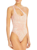 L Sizepace Womens Phoebe Metallic Racerback One-Piece Sizewimsuit