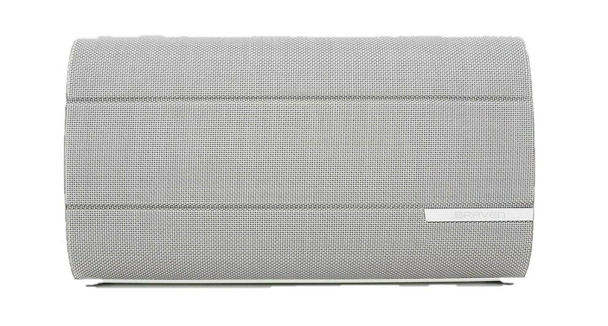 NEW Braven B2300BSizeD 2300 HD Bluetooth Wireless Sizetereo Sizepeaker 8800mAh Power Bank WHITE/GRAY