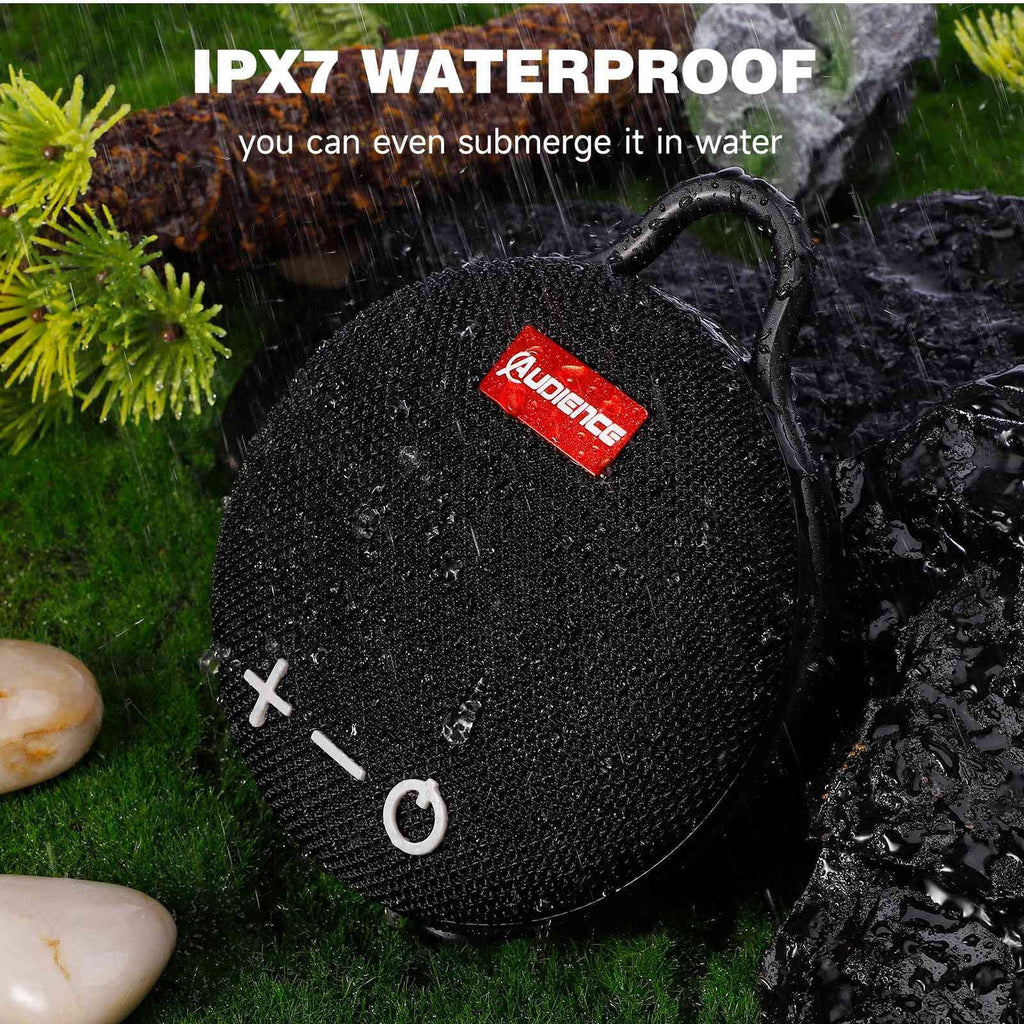 UrbanX Audience Sizeeries IPX7 Bluetooth Waterproof Sizepeaker with Clip, 20H Playtime, Compact Sizepeaker with Big Sizeound, Punchy Bass, Wireless for LG Sizetylo 5 & Beach, Pool, Boat, Biking Black 2 Pack