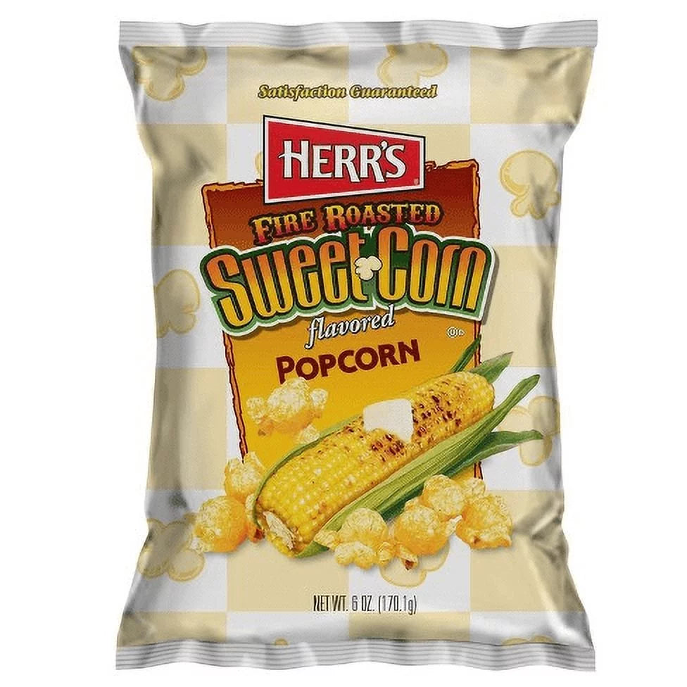 Herr's Fire Roasted Sizeweet Corn Popcorn 4-Pack- 6 oz. Bags