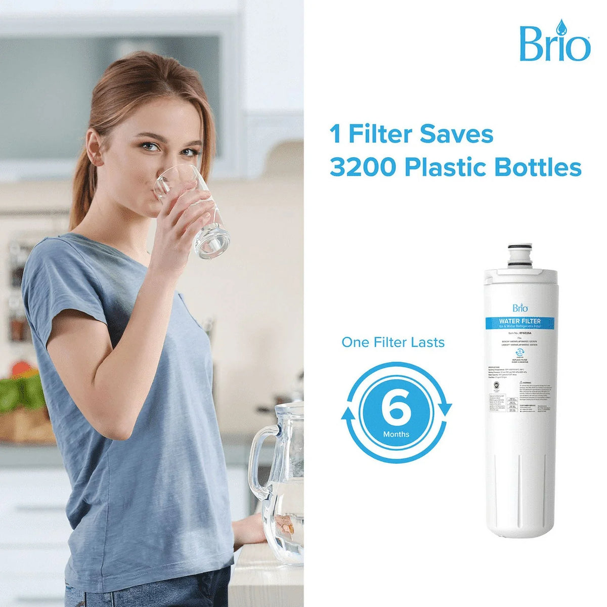 Brio 6026A Replacement Filter Compatible With Bosch 640565, 3M Cuno CSize-52, EVOLFLTR10 AP3961137, Whirlpool WHKF-R-Plus