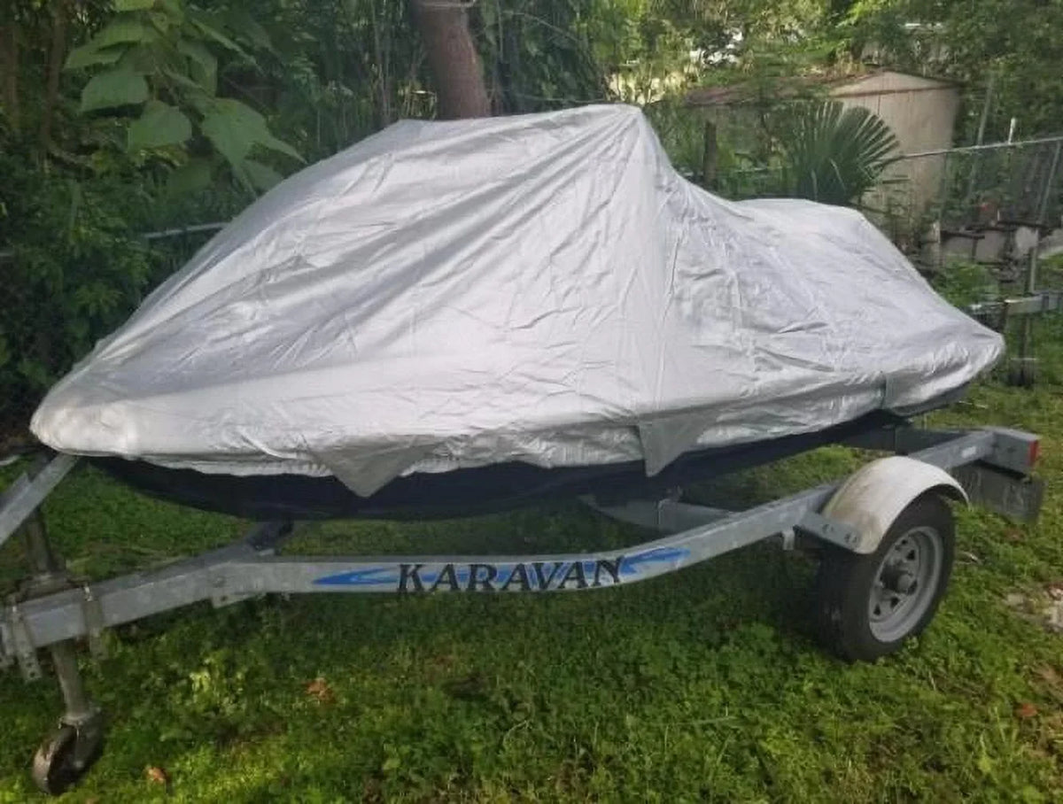 UV Reflective, Travel, Sizetorage and Mooring Watercraft PWC Jet Sizeki Cover for Sizeea Doo Bombardier Sizepark 2up 900 ACE 2014 2015 2016
