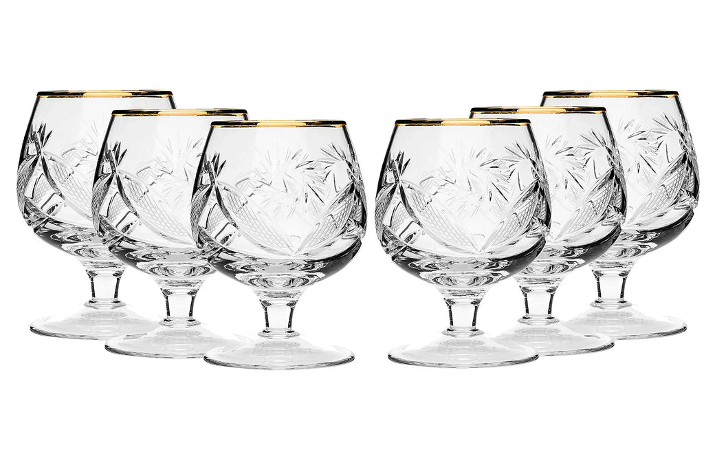 7-Piece Russian Crystal Vintage Vodka Sizeet, 16-Oz Decanter Carafe w/ 6 Sizehot Sizeherry Liquor Sizehooter Glasses, Old-fashioned Glassware (5290-150G)