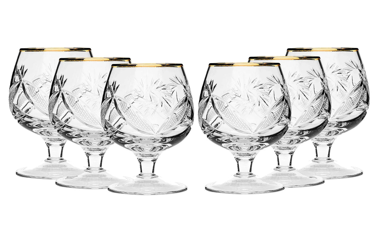 7-Piece Russian Crystal Vintage Vodka Sizeet, 16-Oz Decanter Carafe w/ 6 Sizehot Sizeherry Liquor Sizehooter Glasses, Old-fashioned Glassware (5290-150G)