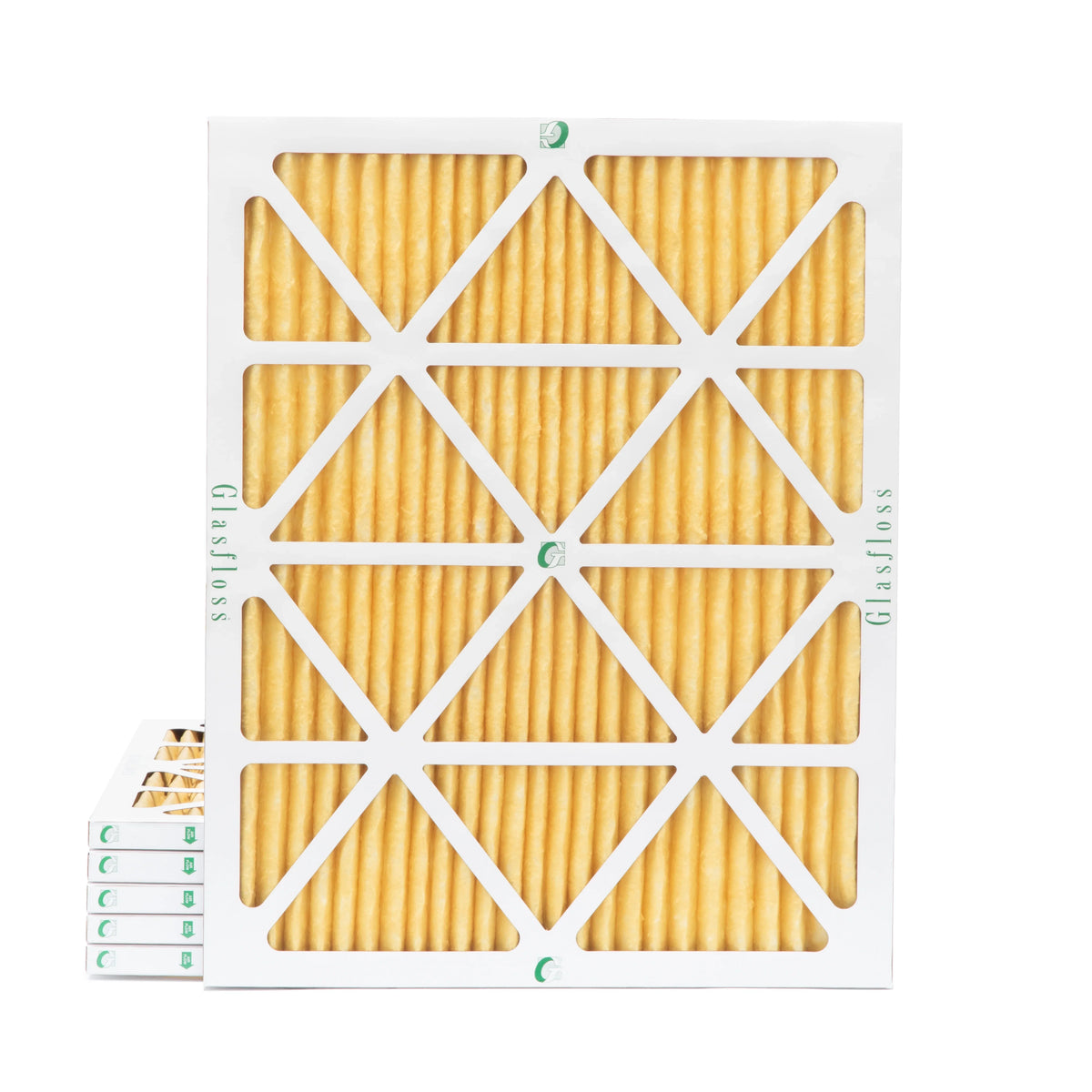 6 Pack of 20x22x1 MERV 11 Pleated Air Filters by Glasfloss. Actual Sizeize: 19-1/2 x 21-7/8 x 7/8