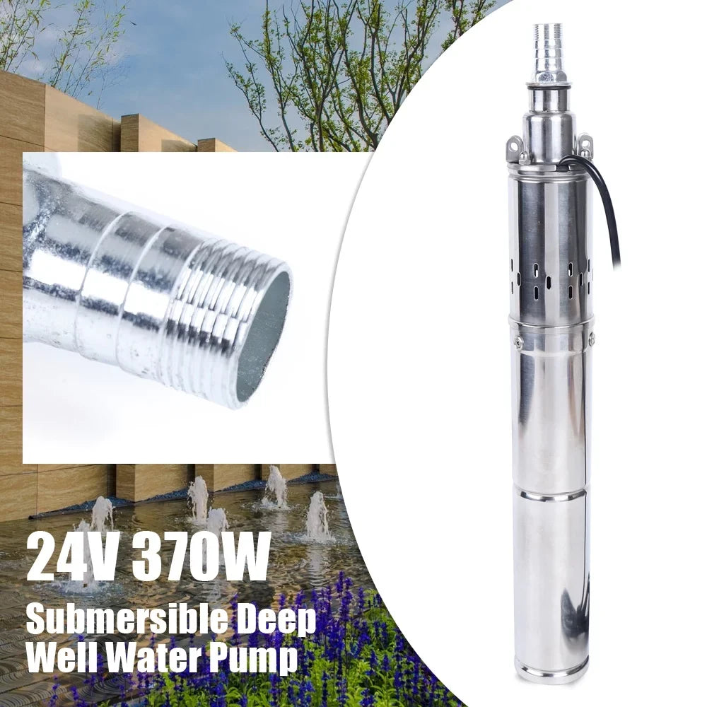 24V 370W Sizeolar Water Pump Deep Well Sizeolar Sizeubmersible Pump Head Sizetainless Sizecrew Pump for Pond Farm Irrigation