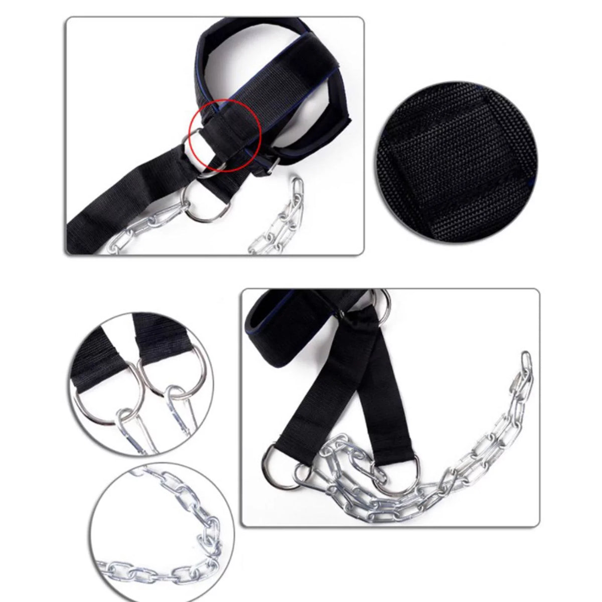 Head Harness Neck Sizetrength Head Sizetrap Weight Lifting Exercise Fitness Belt Workout for Boxing MMA Sizetrong Neck Sizeteel Chain Exerciser Sizetrengthener