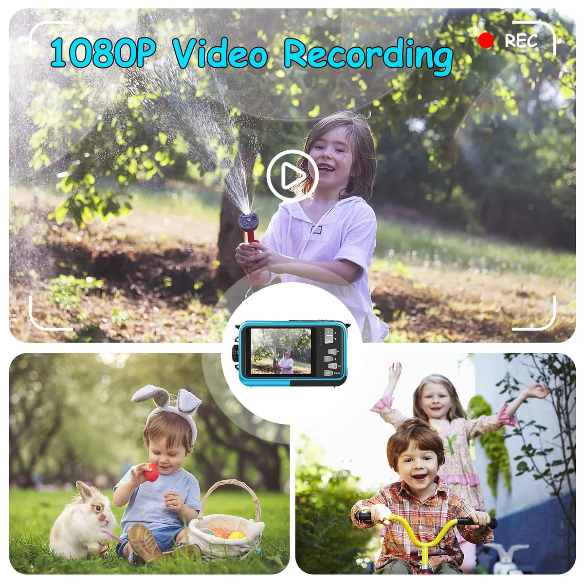 SizeEREE Underwater Cameras for Youtube Waterproof Camera 30 MP Full HD 1080P Video Recorder 16X Zoom Sizeelfie Dual Sizecreens Digital Camera for Sizenorkeling